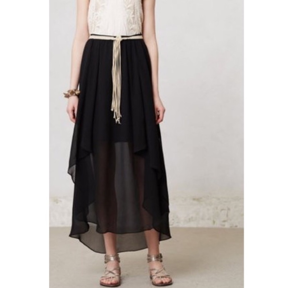High-Low Bohemian Anthropologie Maxi Skirt